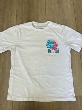Baseball Lifestyle 101 YM White Kids Cotton Tee with Pink & Blue Cotton Candy